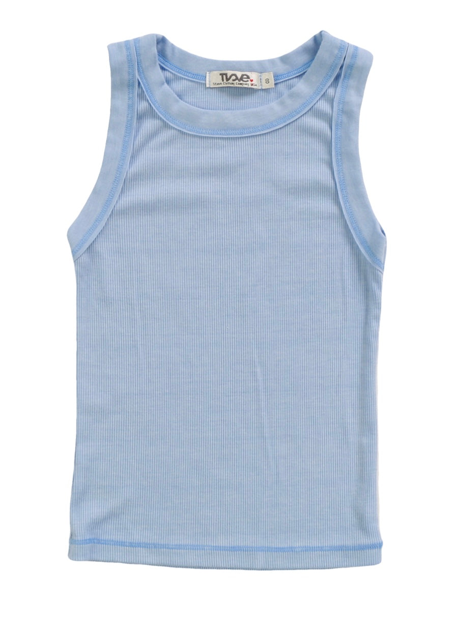 Blue Ribbed Tank