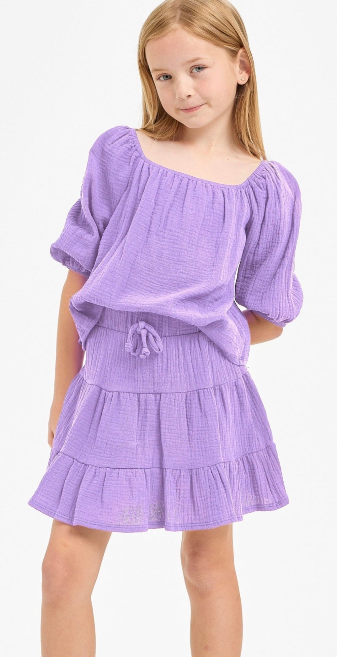 Lavender Gauze Top