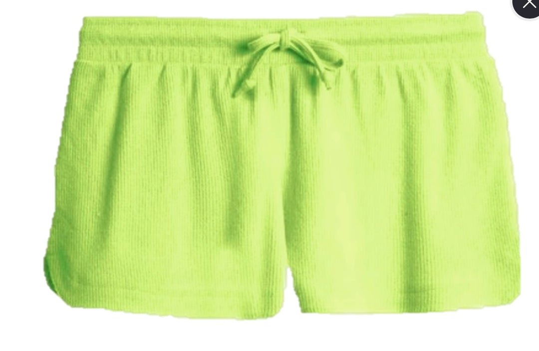Lime Green Waffle Shorts