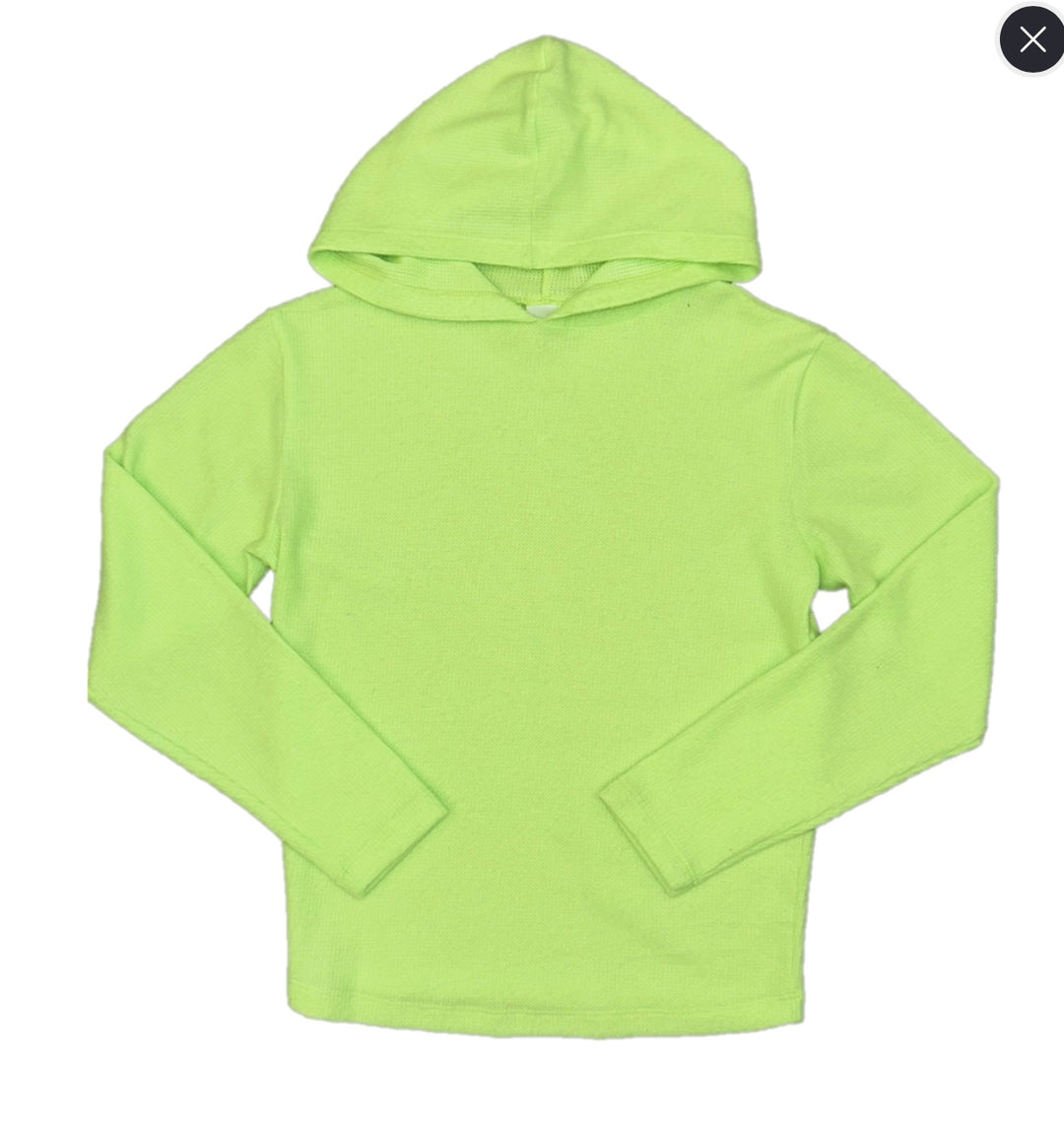 Lime Green Waffle Hoodie