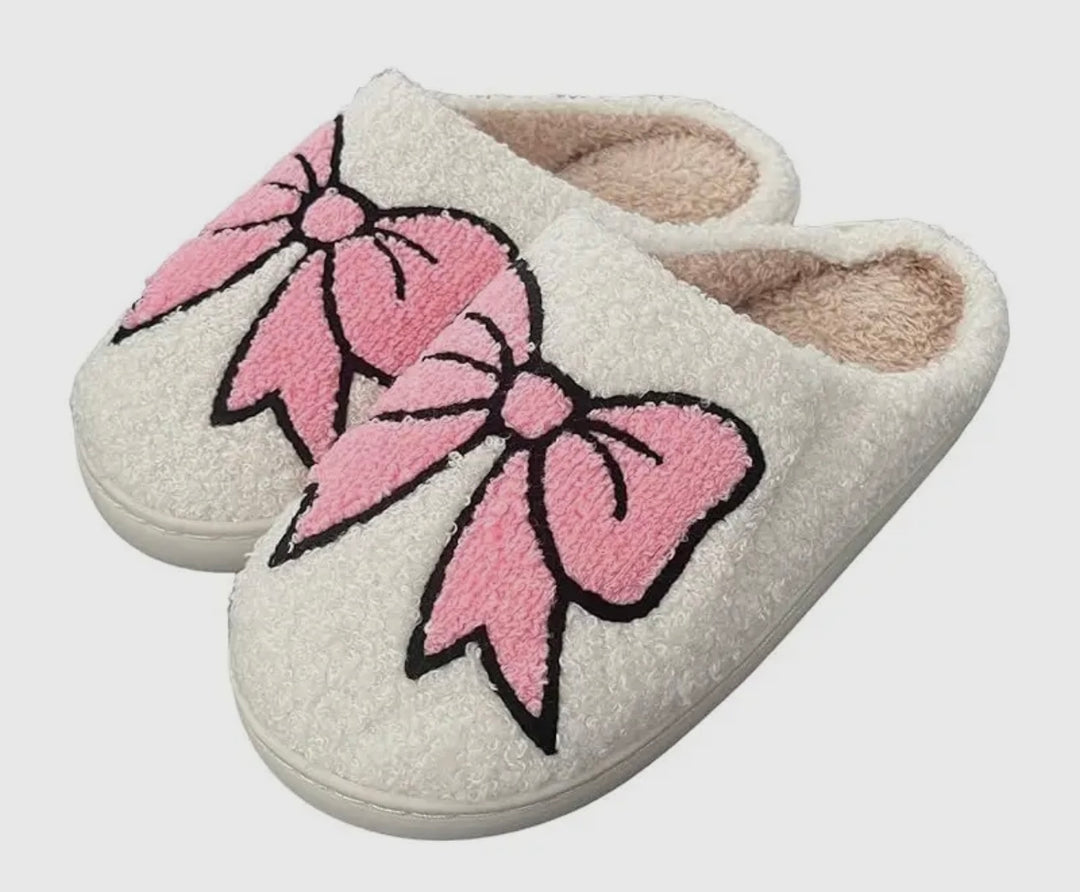 Pink Bow Slippers