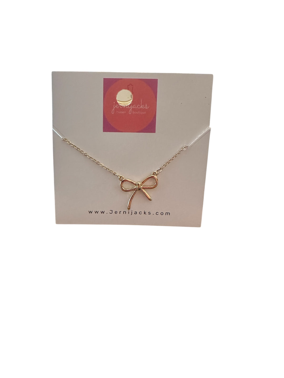 Gold Bow Pendant Necklace