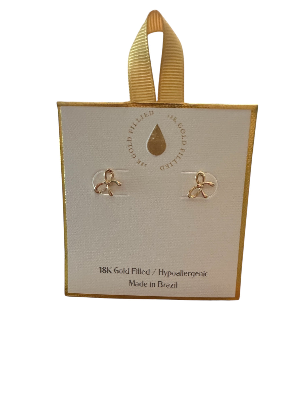 Gold Bow Metal Studs-Hypoallergenic