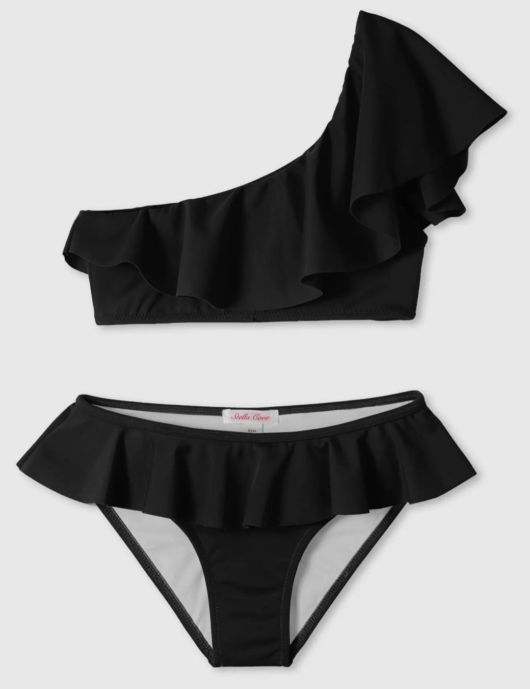 Black One Shoulder Bikini - jernijacks