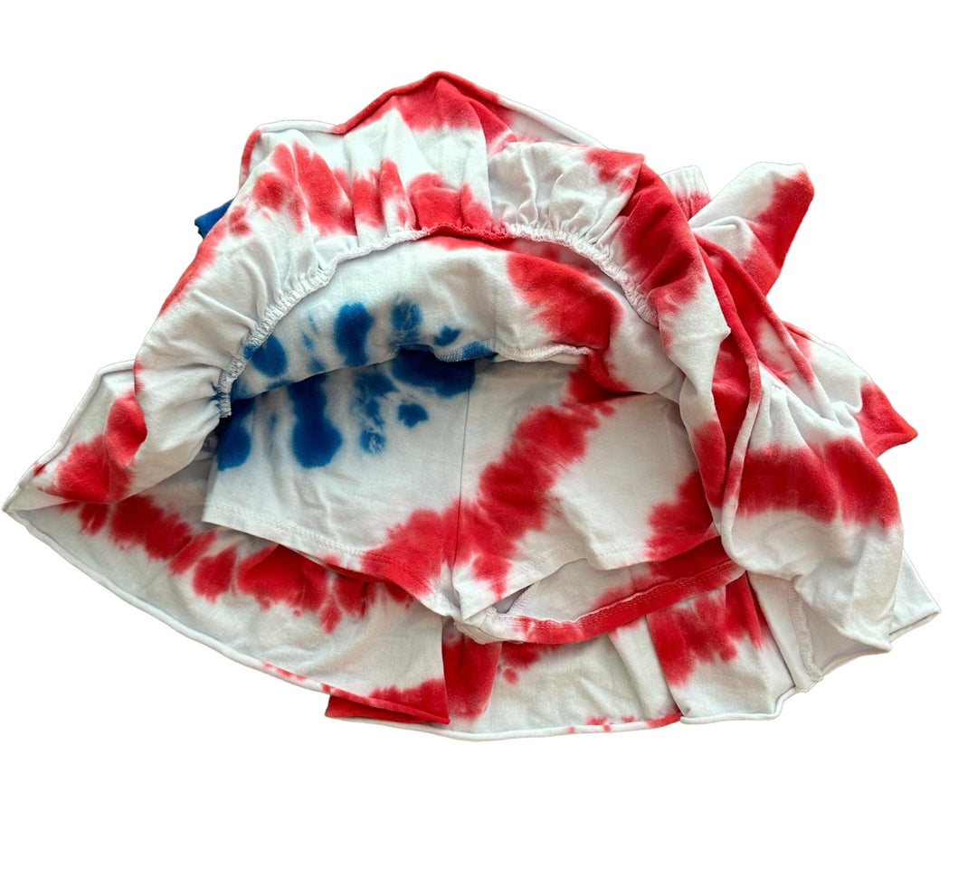 Red, White, Blue Tie Dye Skort - jernijacks