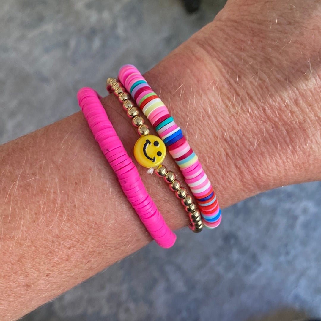 Rubber & Smile Beads Bracelet Trio - jernijacks