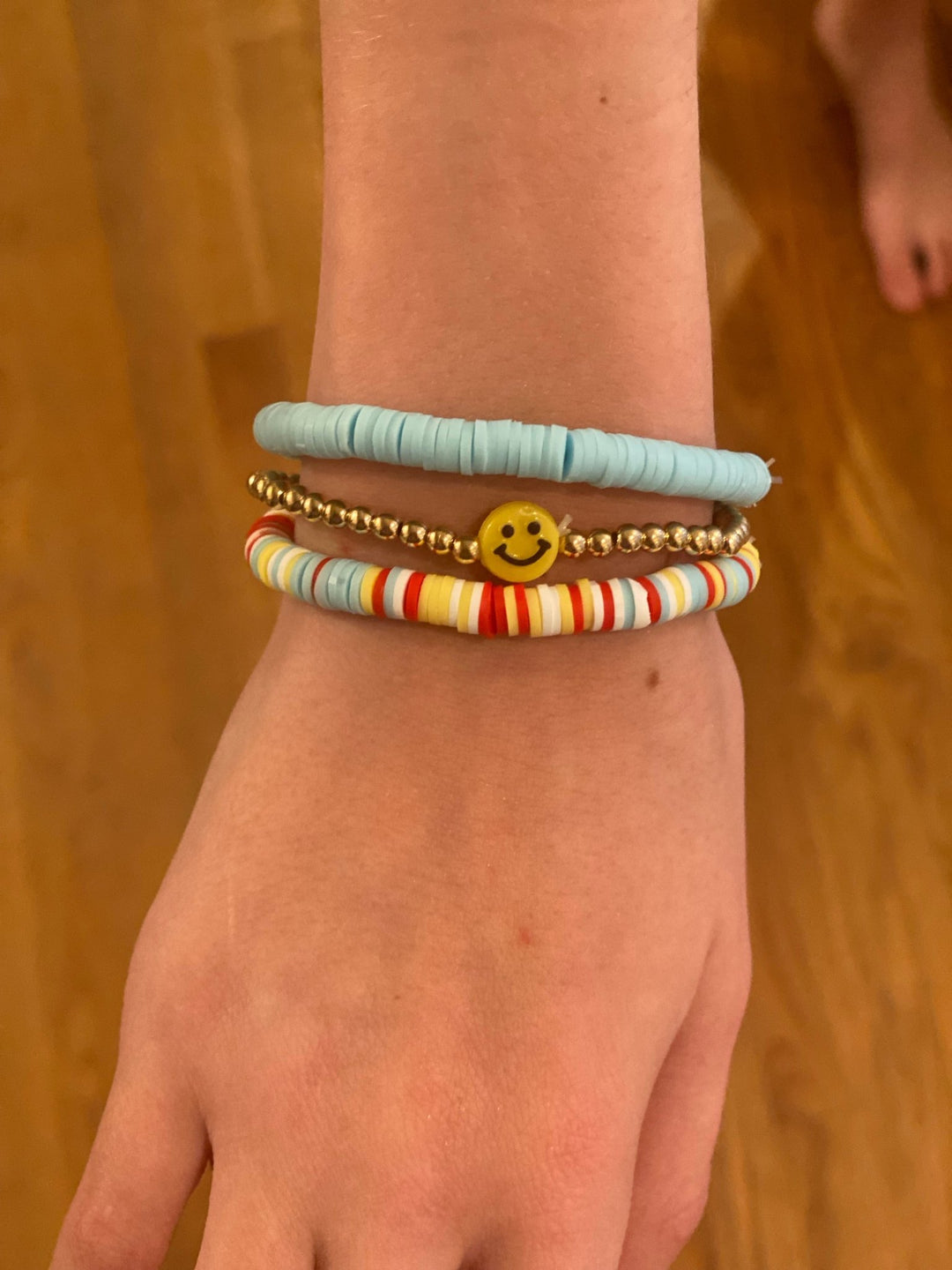 Rubber & Smile Beads Bracelet Trio - jernijacks
