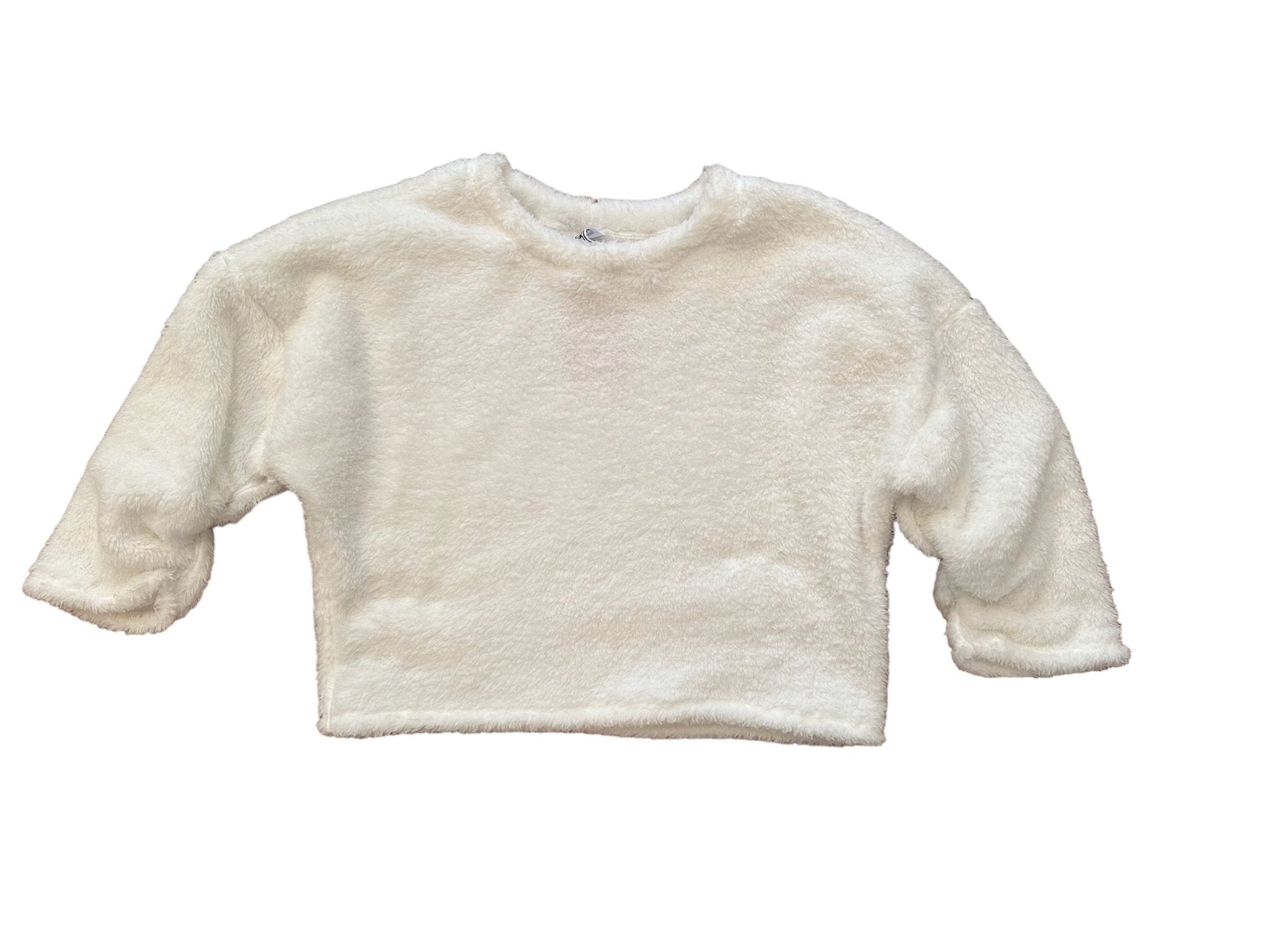 White Fuzzy Long Sleeve top – jernijacks