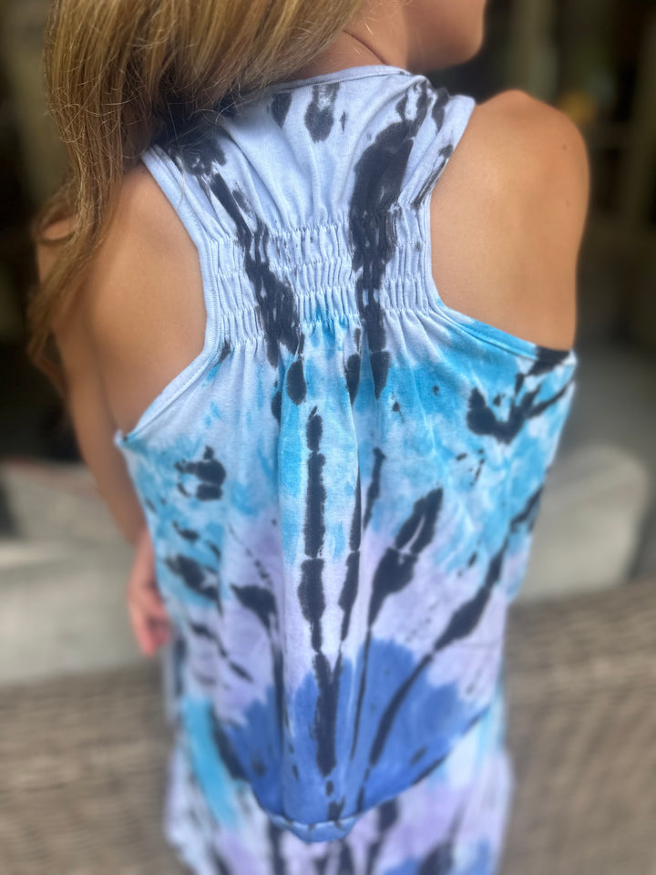 Tie Dye Ruched Tank