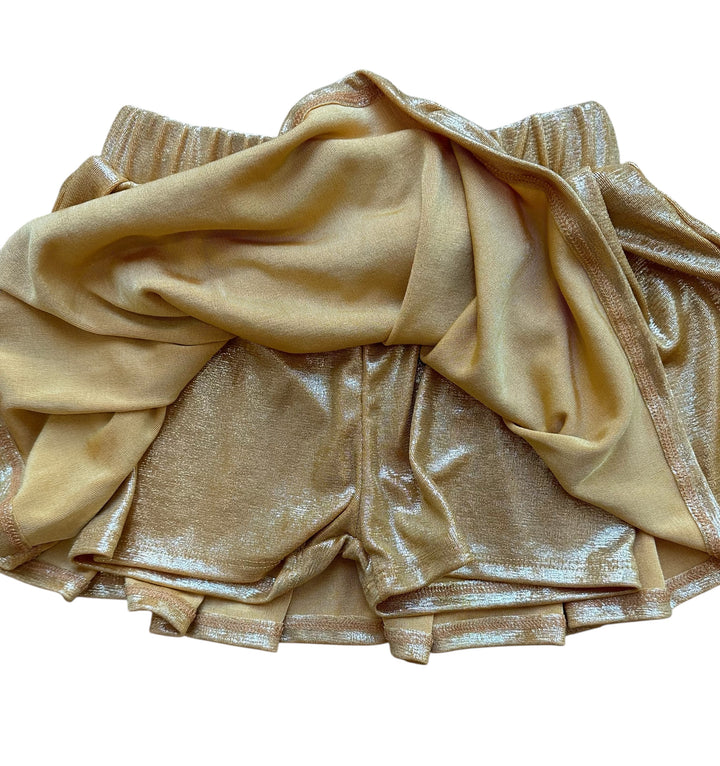 Gold Slinky Skort