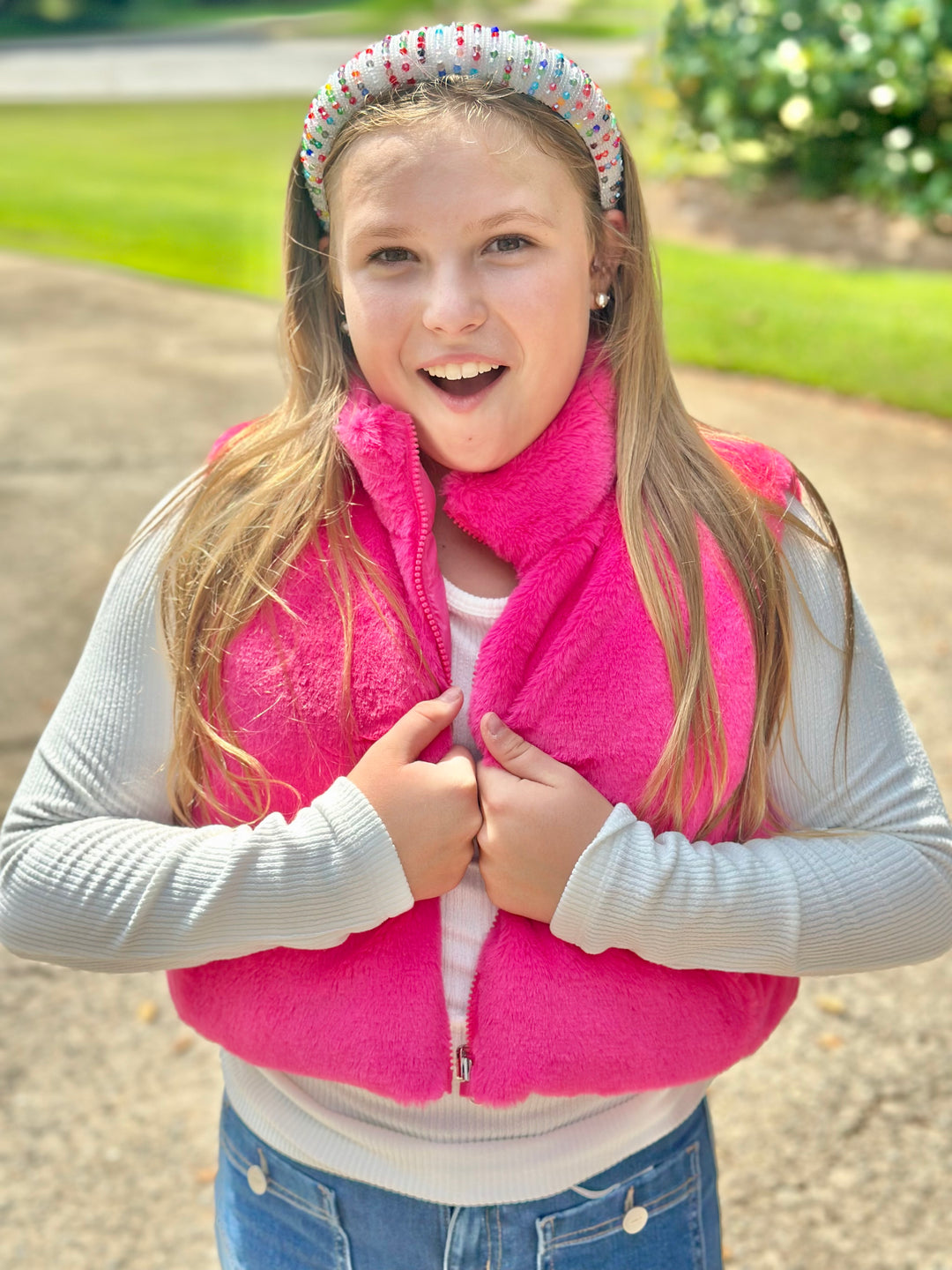 Hot Pink Reversible Vest