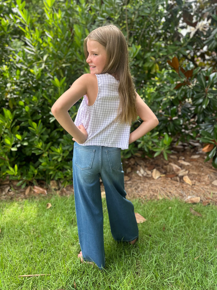 Lily Wide Leg Denim-Ballad Blue