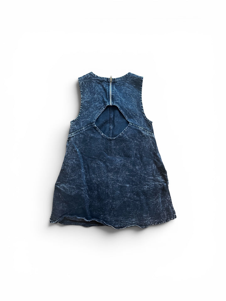 Black Denim Keyhole Dress