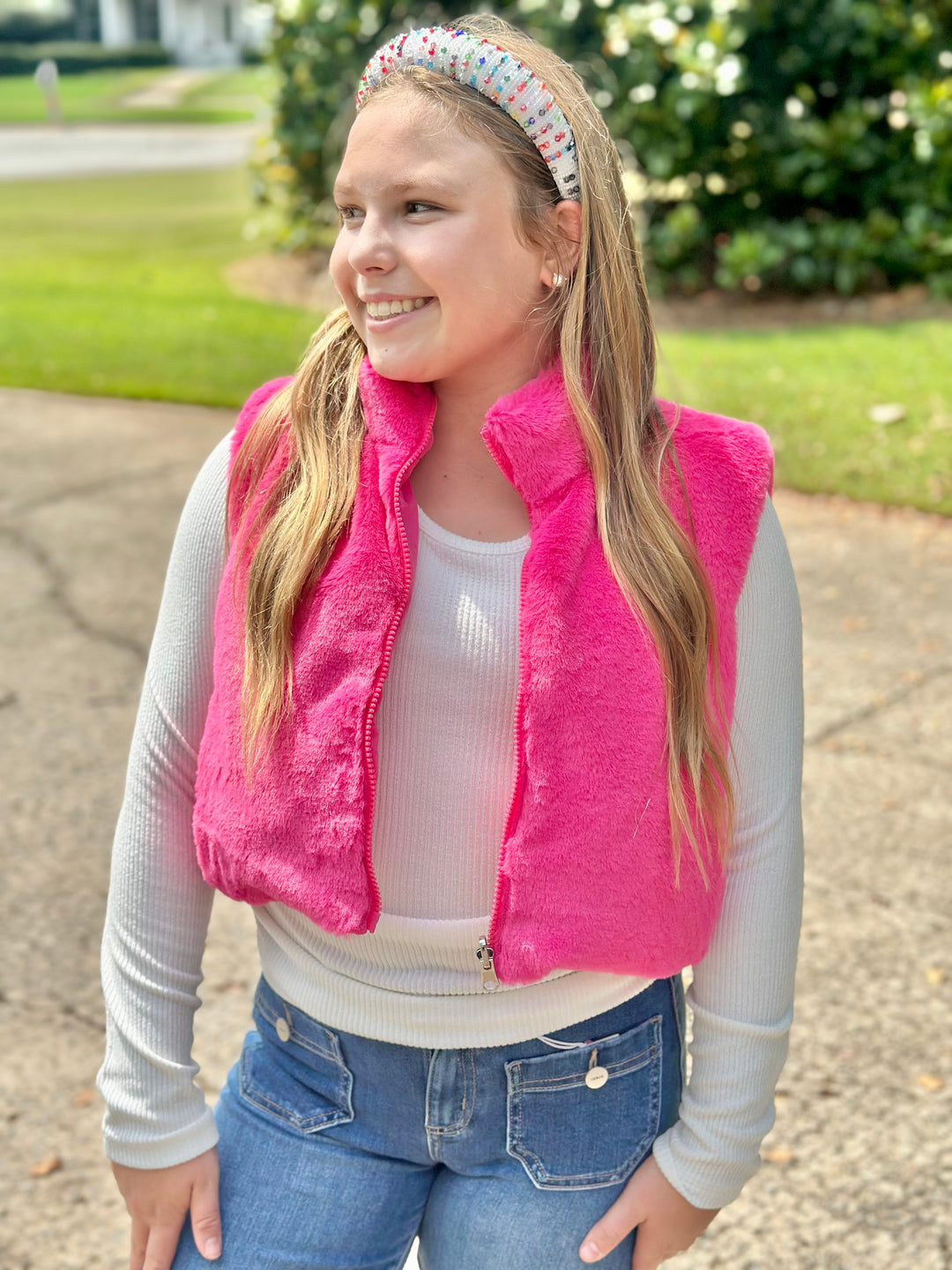 Hot Pink Reversible Vest