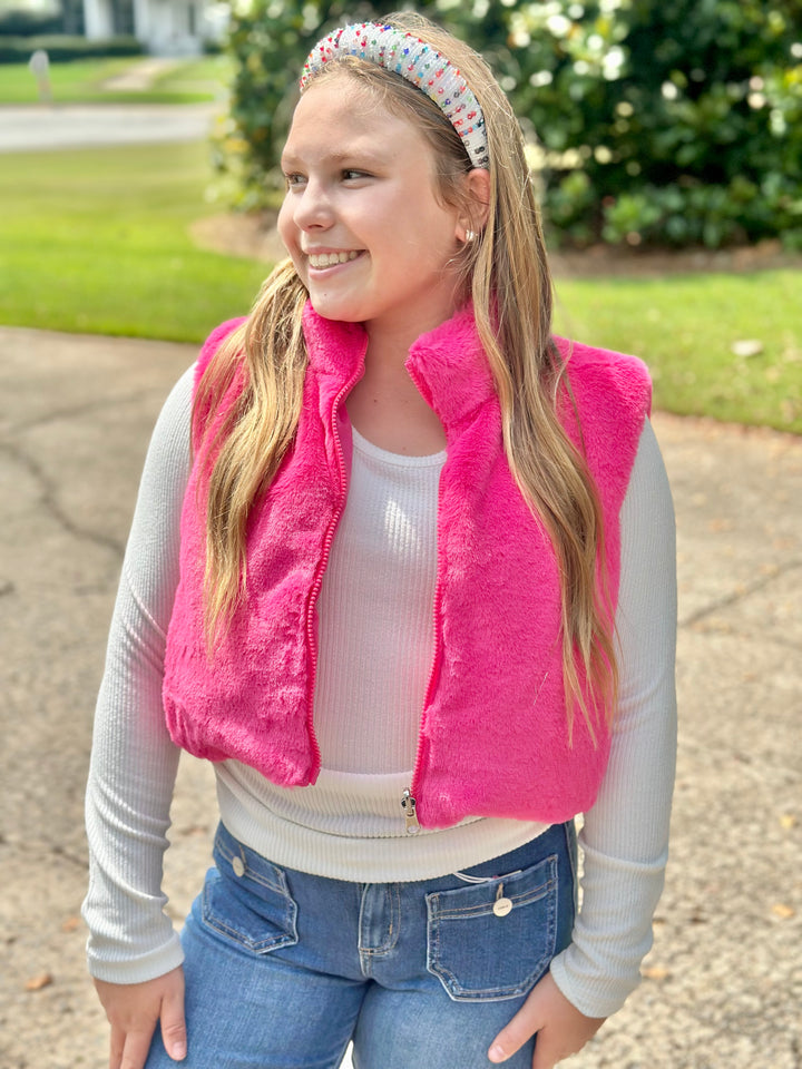 Hot Pink Reversible Vest