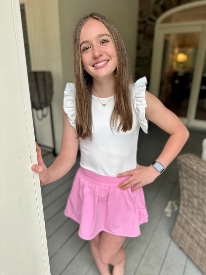 Pink Jersey Skort