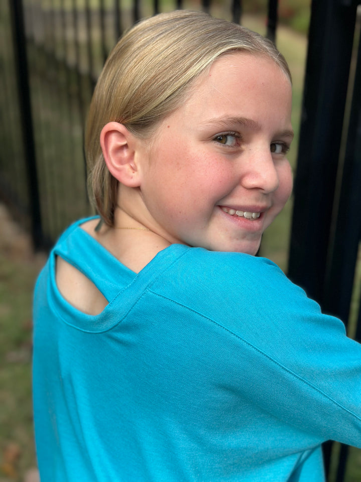 Turqouise Key Hole Top