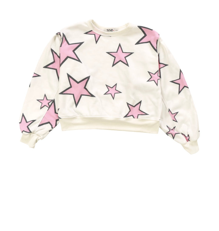 Pink Stars Crew Top