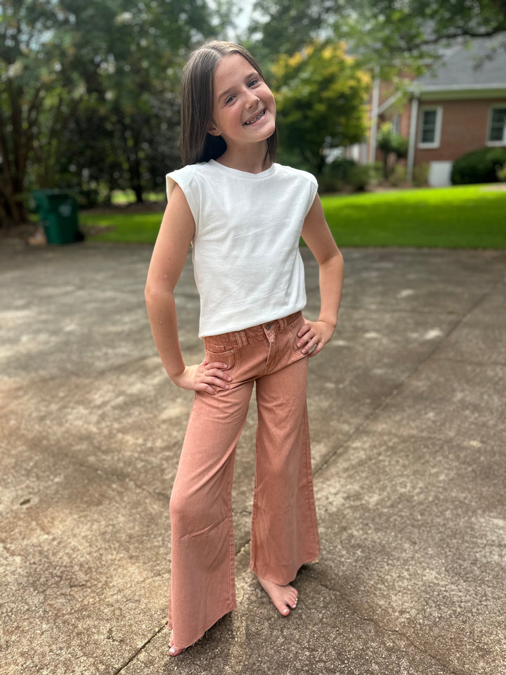 Utility Pocket Wide Leg Pant-Misty Rose