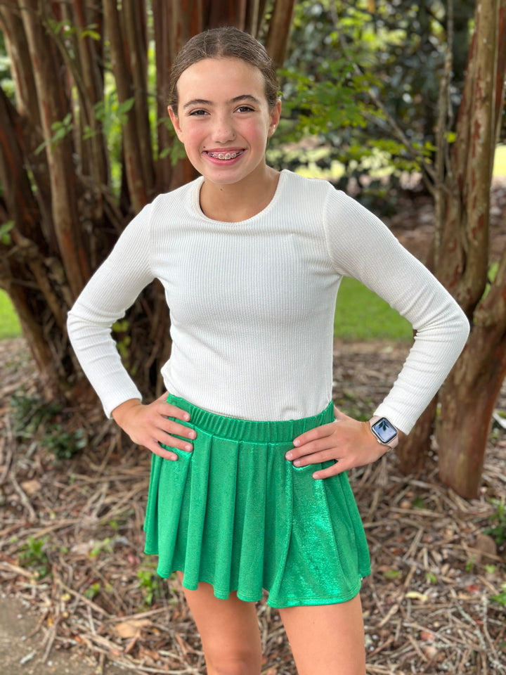 Green Slinky Skort