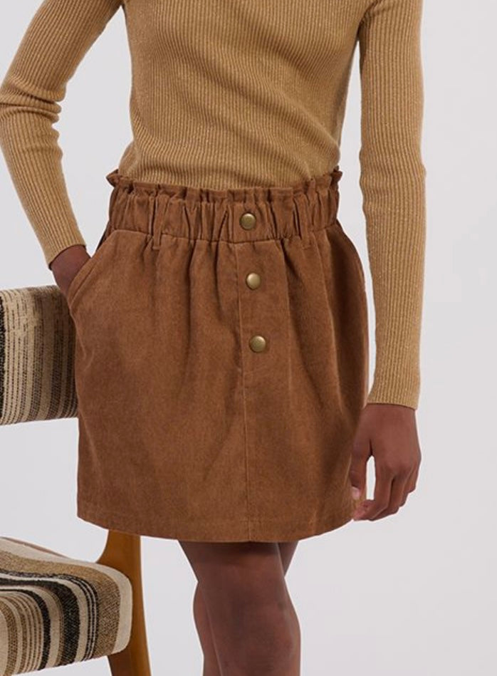 Camel Woven Skirt