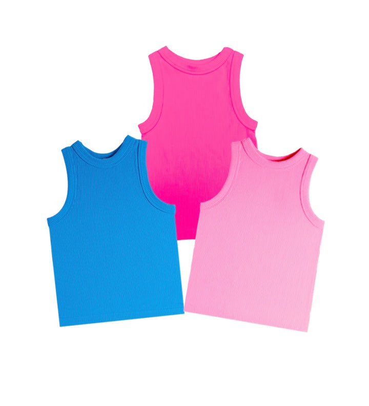 High Neck Seamless Tank-3 Colors!