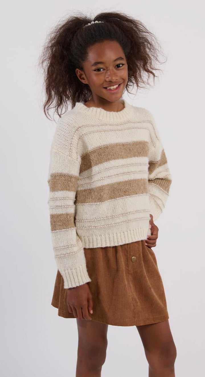White/Beige Stripe Sweater