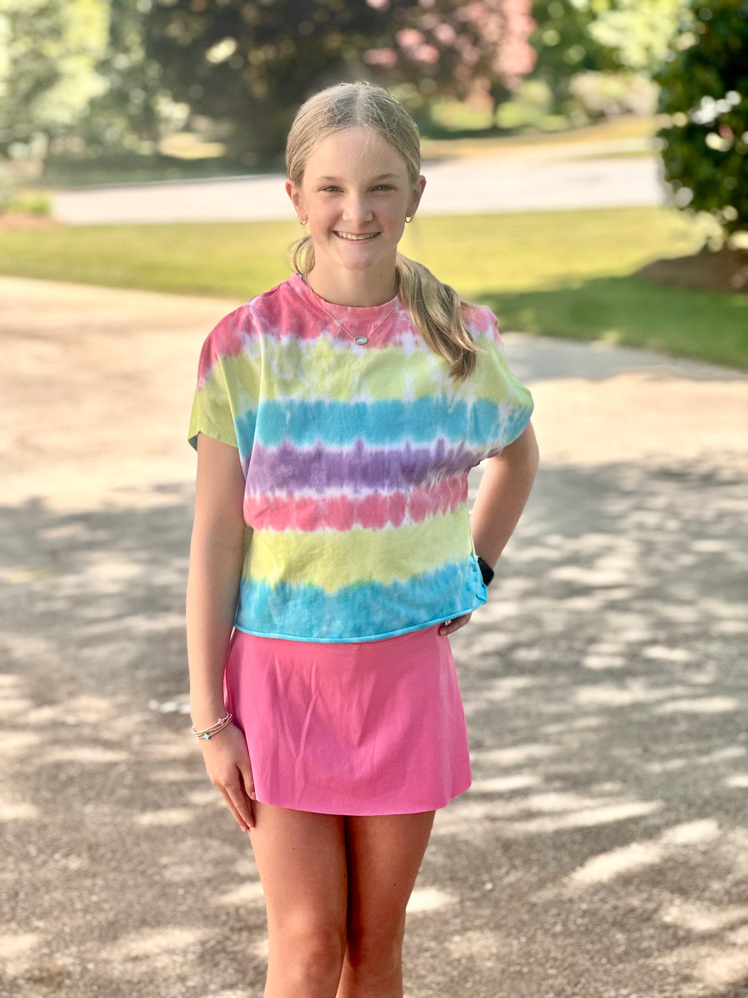 Tie Dye Slouch top-Sunshine