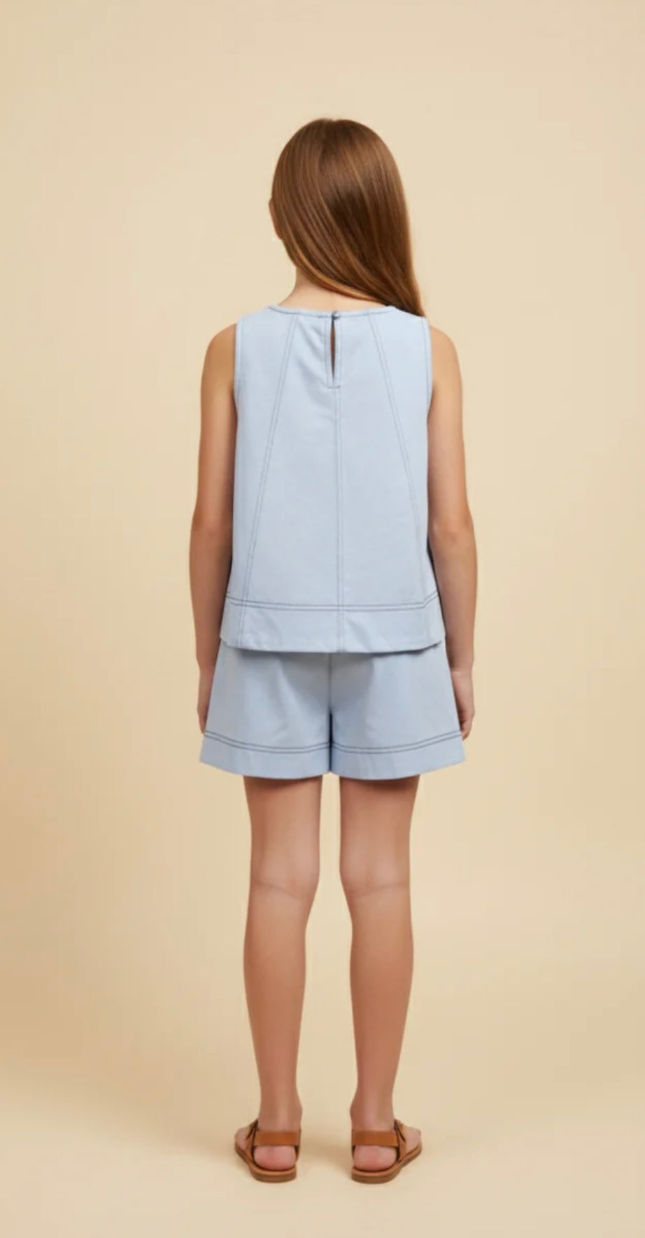 Stitched Panel Patch Pocket Shorts