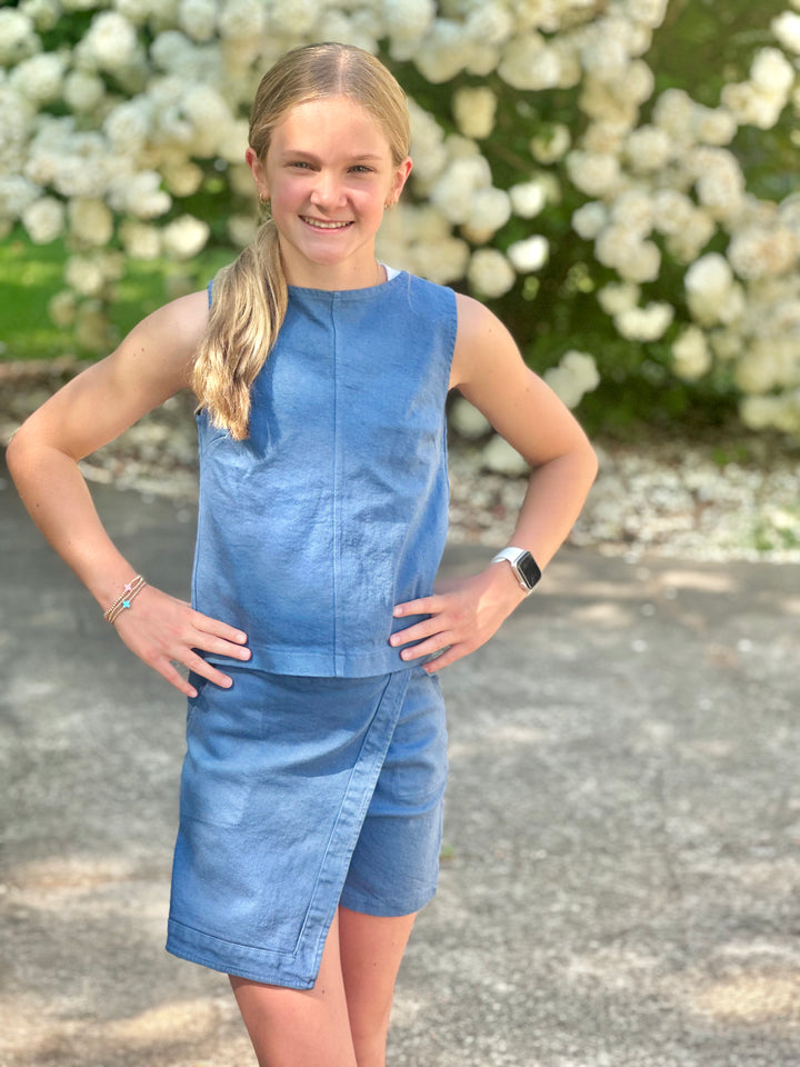 Blue Denim Skort