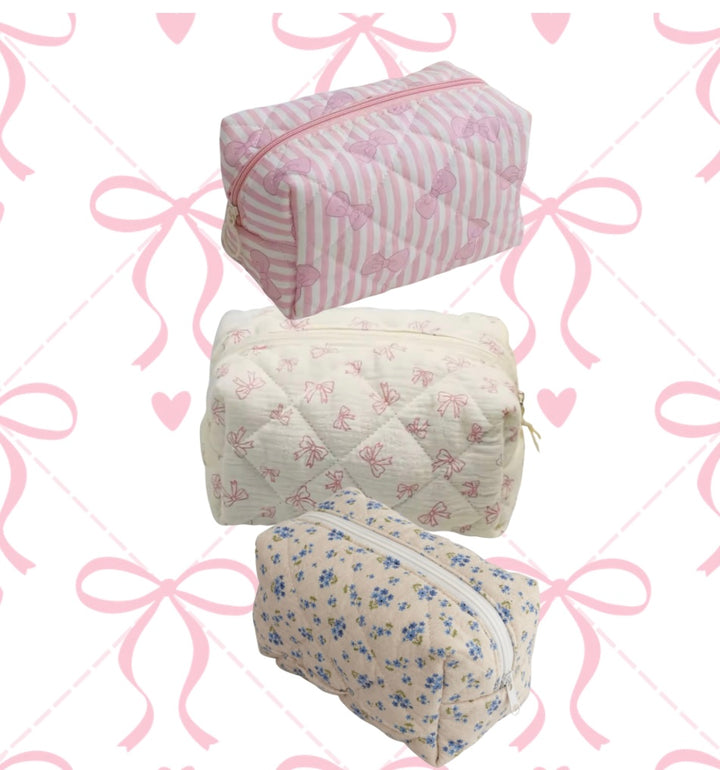 Quilted Makeup Bags-3 PRINTS!