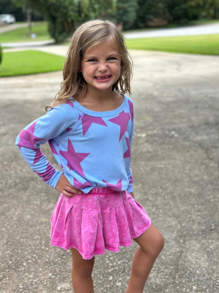 Pink Vintage Washed Skort