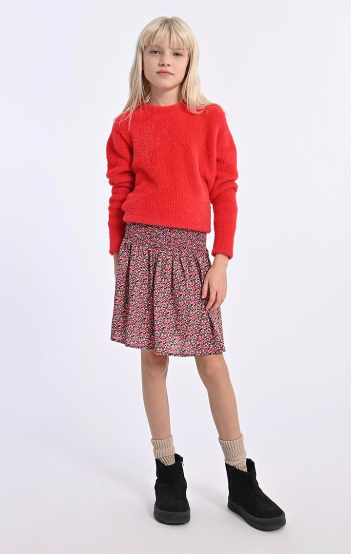 Coral Red Knitted Sweater
