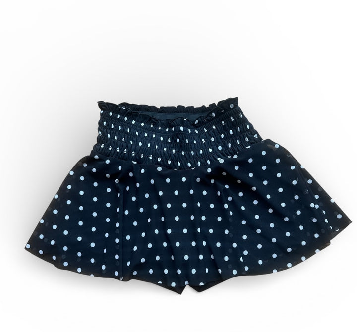 Polka Dot Mesh Skort