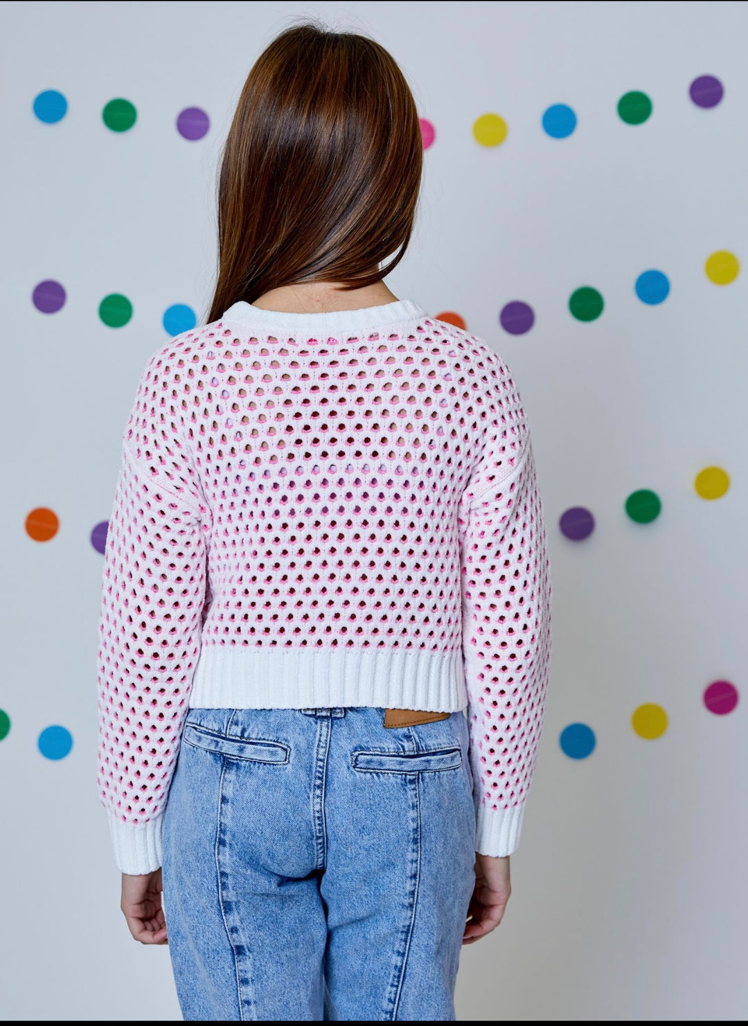 Light Pink/Cream Holey Sweater