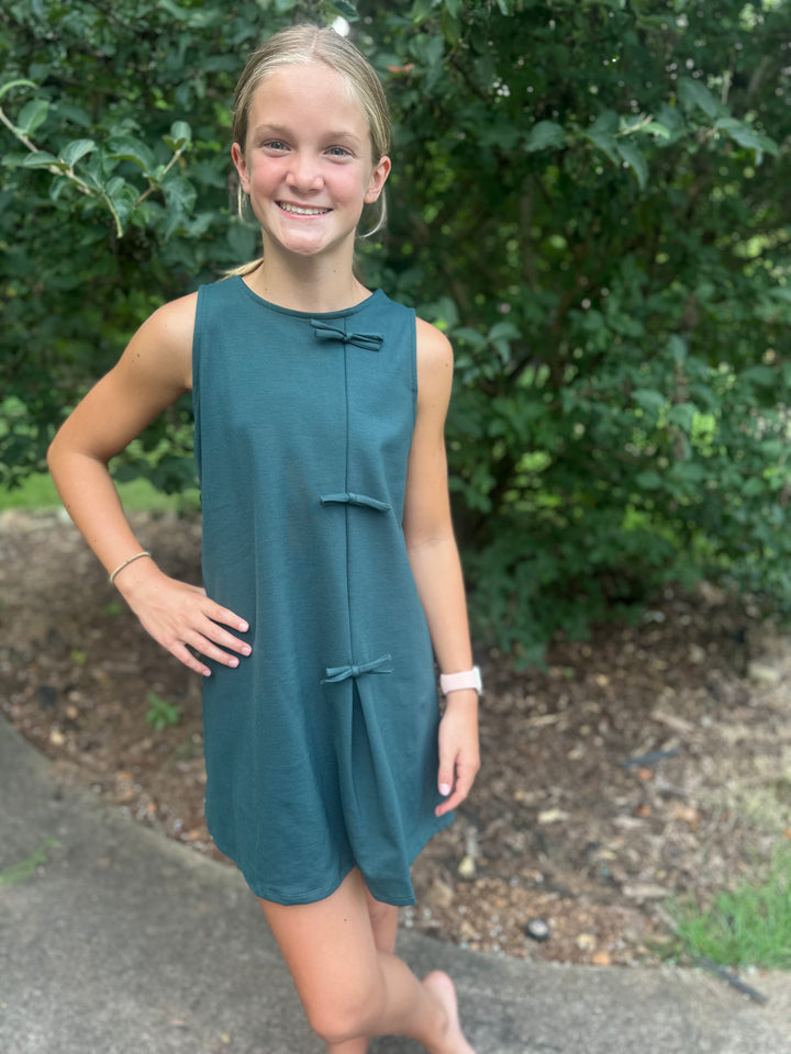 Sleeveless Ponte Ribbon Dress-2 COLORS!