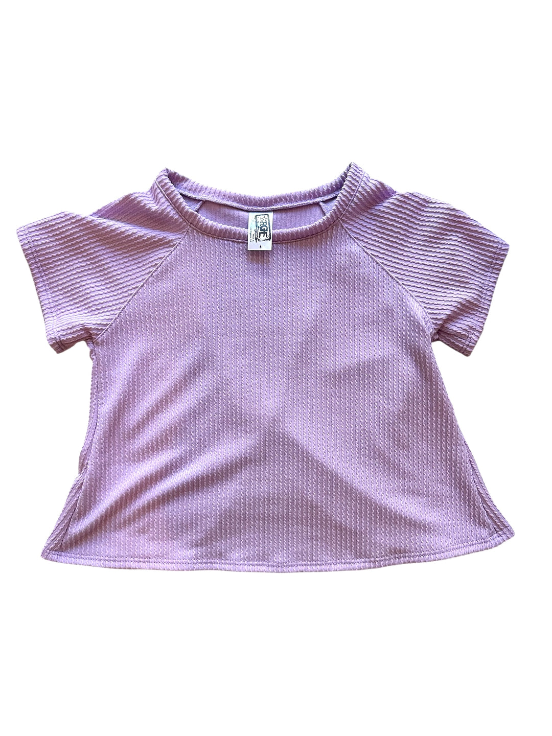 Lavender Waved Ribbed Top