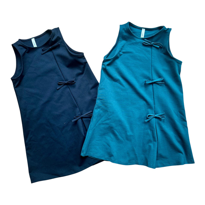 Sleeveless Ponte Ribbon Dress-2 COLORS!