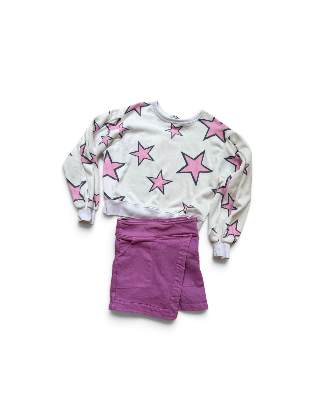 Magenta Denim Skort