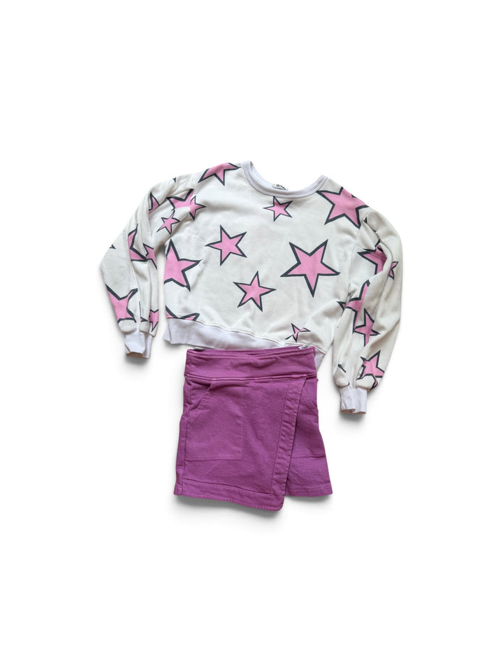 Magenta Denim Skort