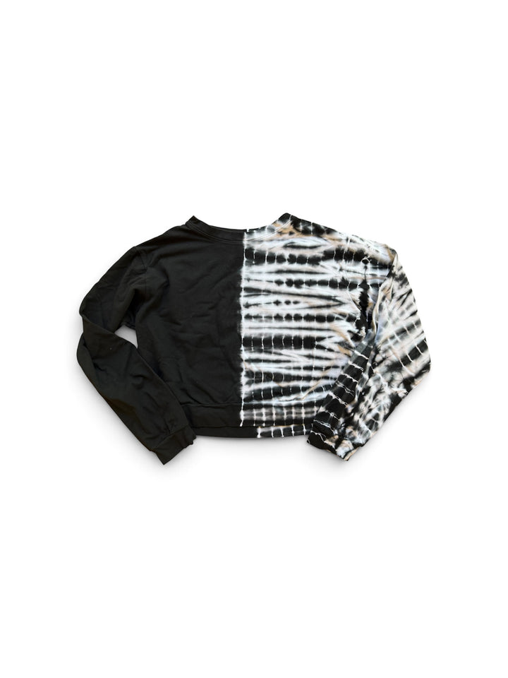 Black/White Tie Dye Long Sleeve Top