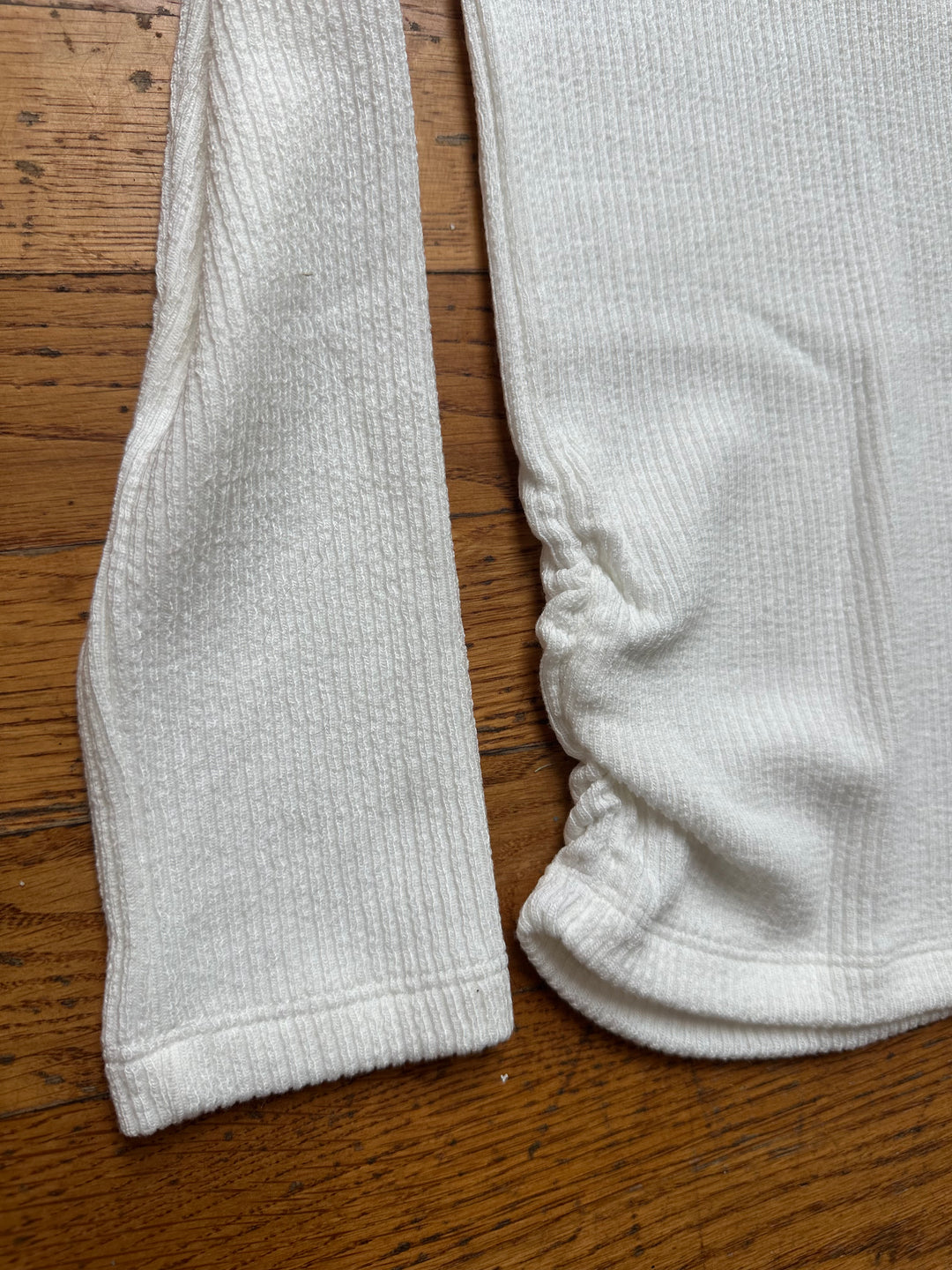 White Ribbed Top