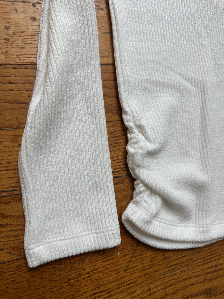 White Ribbed Top