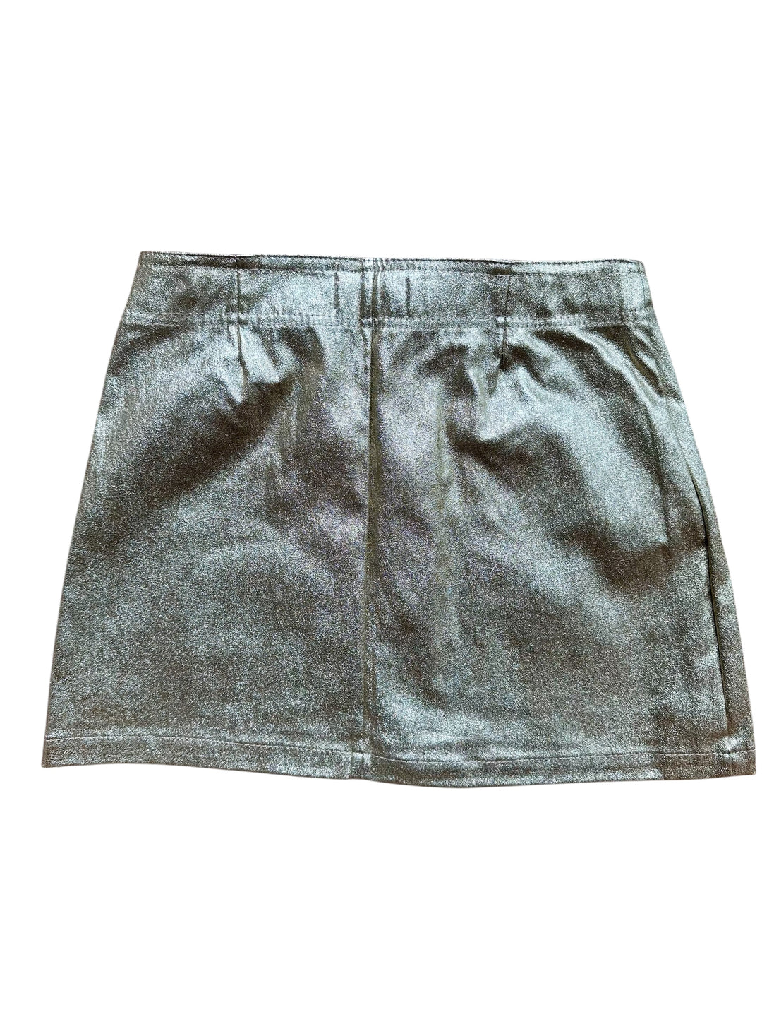 Metallic Gold Faux Leather Skirt