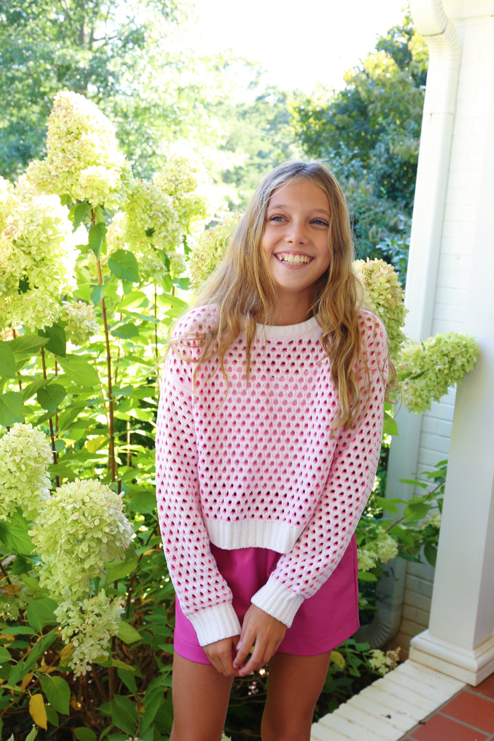 Light Pink/Cream Holey Sweater