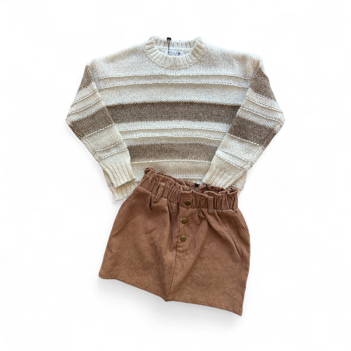 Camel Woven Skirt