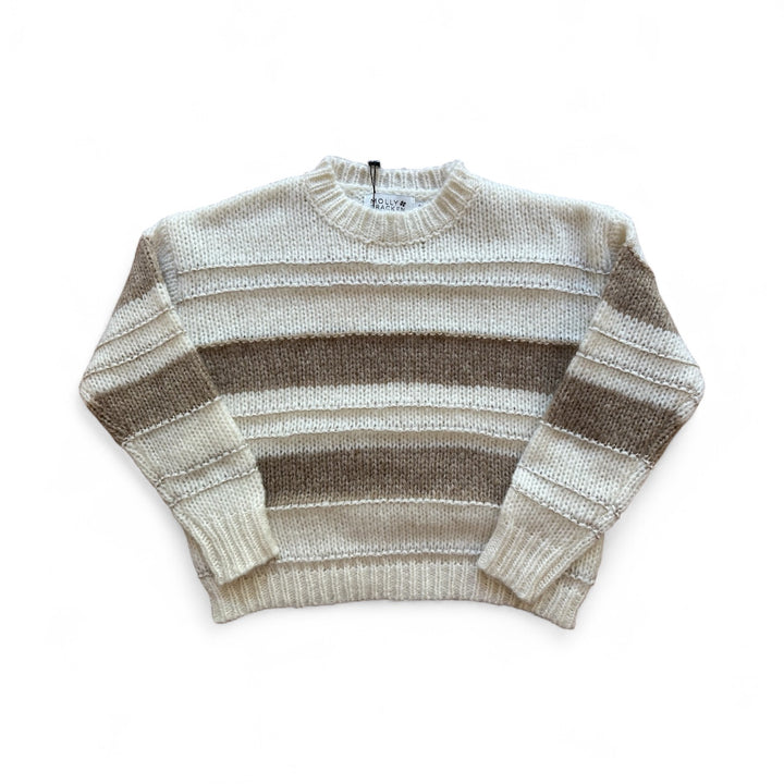 White/Beige Stripe Sweater