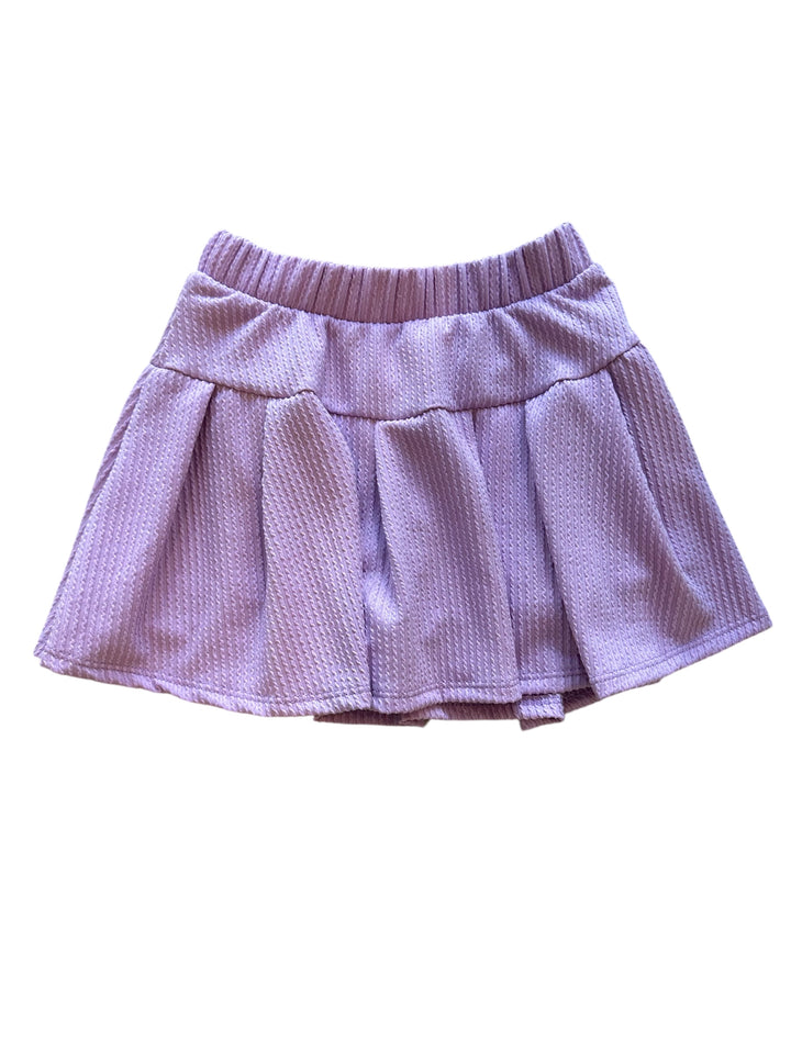 Lavender Wavy Ribbed Skort
