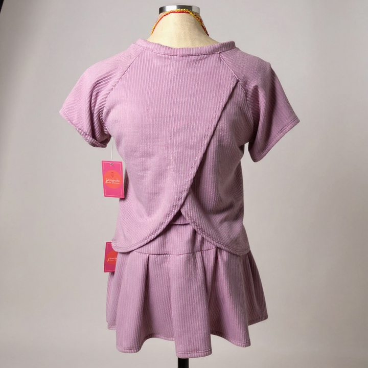 Lavender Waved Ribbed Top