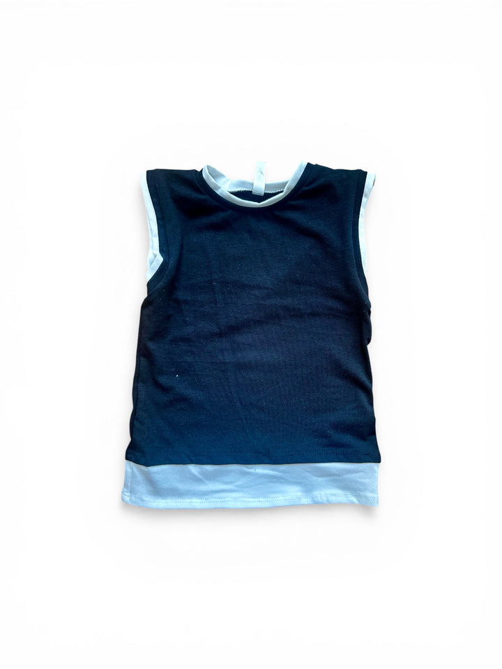 Black/White Color Block Top